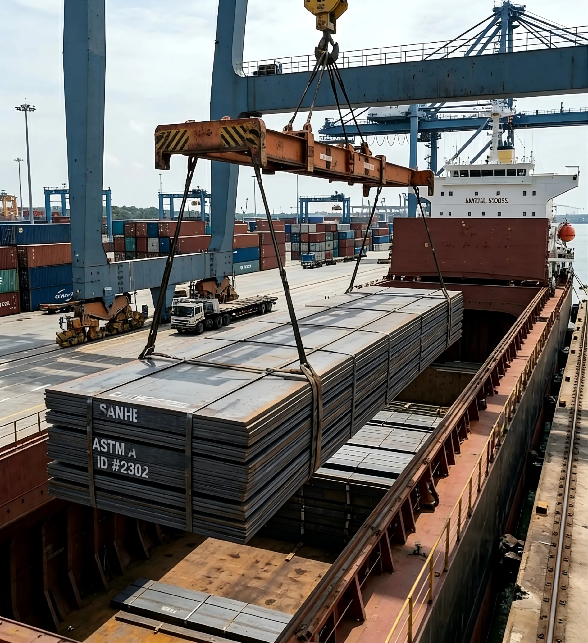 La entrega de chapa metálica de alta resistencia de Sanhe Steel en el extranjero bate récords, con estándares ASTM integrados en el motor central